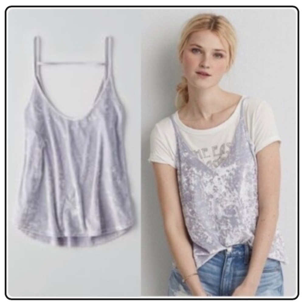 American Eagle Crushed Velvet Cami Size Large